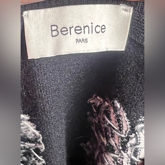 Berenice Black Merino Wool Sweater Angel Wings Raw Seams - Picture 6 of 7